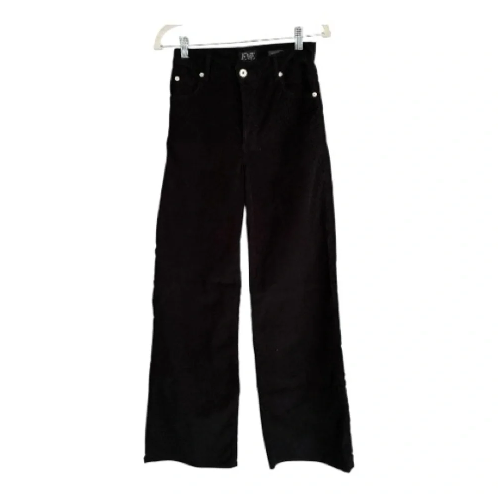Eve Black Corduroy Wide-Leg Pants Size 26